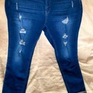 Wax Jeans Womens Distressed Jeans
